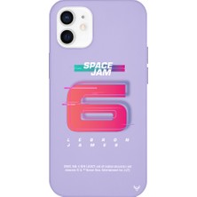 Deercase Apple iPhone 12 Lila Renkli Silikon King James Telefon Kılıfı