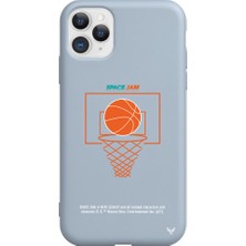 Deercase Apple iPhone 11 Pro Mavi Renkli Silikon Space Jam Cartoon Telefon Kılıfı