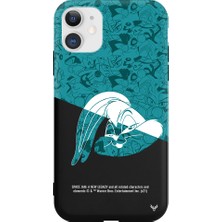 Deercase Apple iPhone 11 Siyah Renkli Silikon Lola Jam Telefon Kılıfı