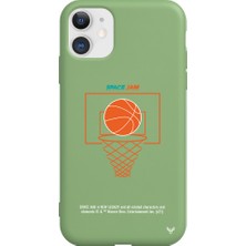 Deercase Apple iPhone 11 Yeşil Renkli Silikon Space Jam Cartoon Telefon Kılıfı