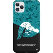 Deercase Apple iPhone 11 Pro Max Siyah Renkli Silikon Lola Jam Telefon Kılıfı