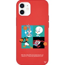 Deercase Apple iPhone 12 Mini Kırmızı Renkli Silikon Space Team Telefon Kılıfı