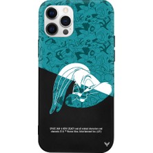 Deercase Apple iPhone 12 Pro Siyah Renkli Silikon Lola Jam Telefon Kılıfı
