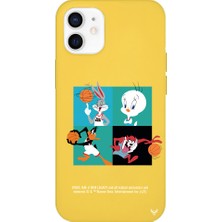 Deercase Apple iPhone 12 Sarı Renkli Silikon Space Team Telefon Kılıfı