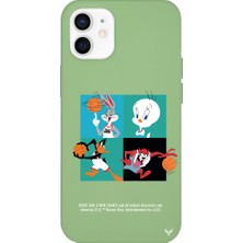 Deercase Apple iPhone 12 Yeşil Renkli Silikon Space Team Telefon Kılıfı