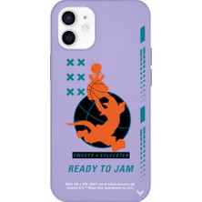 Deercase Apple iPhone 12 Mini Lila Renkli Silikon Ready To Jam Telefon Kılıfı