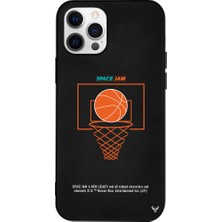 Deercase Apple iPhone 12 Pro Siyah Renkli Silikon Space Jam Cartoon Telefon Kılıfı