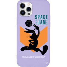 Deercase Apple iPhone 12 Pro Lila Renkli Silikon Space Jam A New Telefon Kılıfı