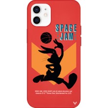 Deercase Apple iPhone 12 Kırmızı Renkli Silikon Space Jam A New Telefon Kılıfı