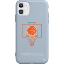 Deercase Apple iPhone 11 Mavi Renkli Silikon Space Jam Cartoon Telefon Kılıfı