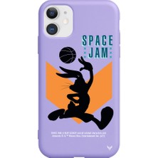 Deercase Apple iPhone 11 Lila Renkli Silikon Space Jam A New Telefon Kılıfı