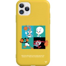 Deercase Apple iPhone 11 Pro Max Sarı Renkli Silikon Space Team Telefon Kılıfı