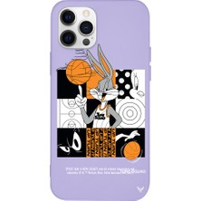 Deercase Apple iPhone 12 Pro Max Lila Renkli Silikon Space Squad Telefon Kılıfı