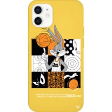 Deercase Apple iPhone 12 Mini Sarı Renkli Silikon Space Squad Telefon Kılıfı