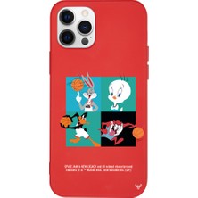 Deercase Apple iPhone 12 Pro Max Kırmızı Renkli Silikon Space Team Telefon Kılıfı