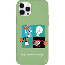 Deercase Apple iPhone 12 Pro Max Yeşil Renkli Silikon Space Team Telefon Kılıfı