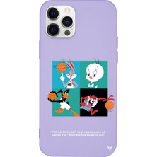 Deercase Apple iPhone 12 Pro Max Lila Renkli Silikon Space Team Telefon Kılıfı