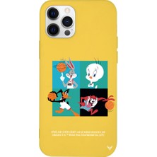 Deercase Apple iPhone 12 Pro Sarı Renkli Silikon Space Team Telefon Kılıfı
