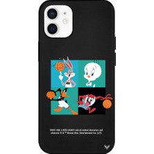 Deercase Apple iPhone 12 Mini Siyah Renkli Silikon Space Team Telefon Kılıfı