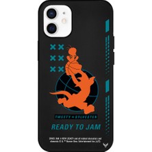 Deercase Apple iPhone 12 Siyah Renkli Silikon Ready To Jam Telefon Kılıfı