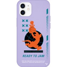 Deercase Apple iPhone 12 Lila Renkli Silikon Ready To Jam Telefon Kılıfı