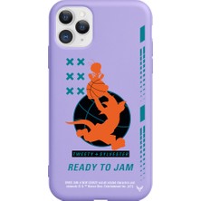 Deercase Apple iPhone 11 Pro Lila Renkli Silikon Ready To Jam Telefon Kılıfı
