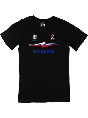 Cix Slovakya Euro 2020 Siyah Tişört