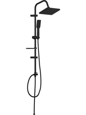 Creavit SH630 Siyah Yağmurlama Robot Tepe Duş Başlığı Seti Duş Takımı