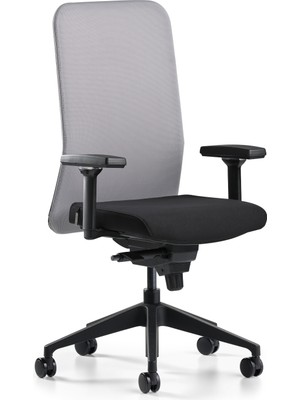 Bürotime Comfy Çalışma Koltuğu | 3D Kol | Plastik Ayak | Gri/siyah