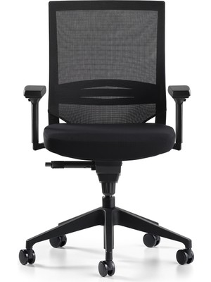 Bürotime Cozy Çalışma Koltuğu - 3D Kol - Plastik Ayak - Siyah