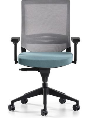 Bürotime Cozy Çalışma Koltuğu - 3D Kol - Plastik Ayak - Mint Yeşili/gri