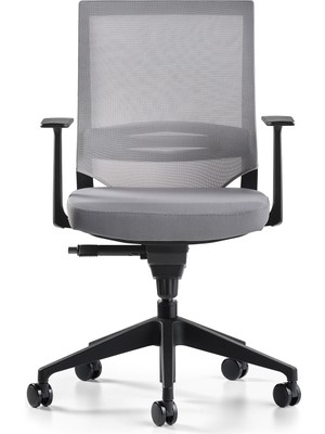 Bürotime Cozy Çalışma Koltuğu - Sabit T Kol - Plastik Ayak - Antrasit/gri