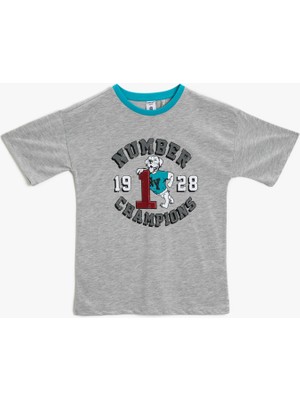 Koton Erkek Çocuk Baskılı Tişört Bisiklet Yaka Kısa Kollu Pamuklu