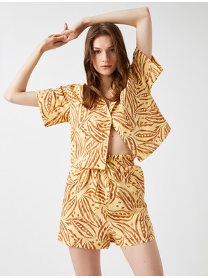 Koton Desenli Şort Pamuklu