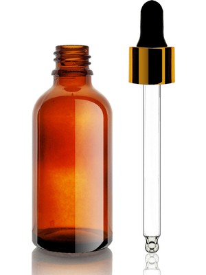 Camcazım 50 Ml Cam Damlalıklı Amber Şişe - 10 Adet