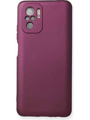 Nevarium Xiaomi Redmi Note 10 Kılıf Yumuşak Dokulu Silikon - Mürdüm