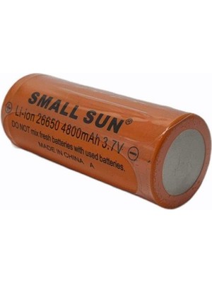 Small Sun 26650 3.7V 4800MAH Lithium Li-Ion Pil 26X65MM