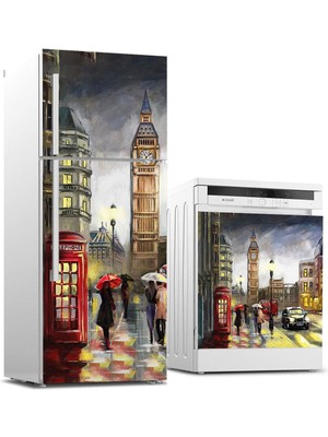 Sticker Art Buzdolabı ve Bulaşık Makinası Beyaz Eşya Sticker Kaplama Ingiltere