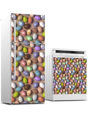 Sticker Art Buzdolabı ve Bulaşık Makinası Beyaz Eşya Sticker Kaplama Yumurtalar