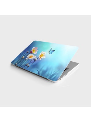 Sticker Art Laptop Sticker Notebook Pc Kaplama Etiketi Mavi Kelebek