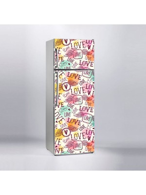 Sticker Art Buzdolabı Sticker Kaplama Dolap Kaplama Etiketi Love Aşk
