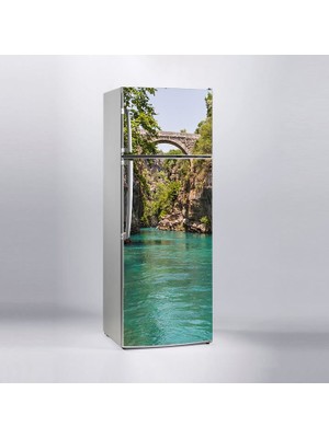 Sticker Art Buzdolabı Sticker Kaplama Dolap Kaplama Etiketi Köprü Akarsu