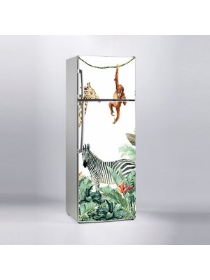 Sticker Art Buzdolabı Sticker Kaplama Dolap Kaplama Etiketi Hayvanlar