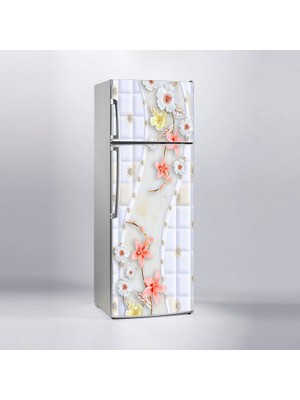 Sticker Art Buzdolabı Sticker Kaplama Dolap Kaplama Etiketi Pembe Kapitone