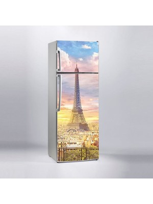 Sticker Art Buzdolabı Sticker Kaplama Dolap Kaplama Etiketi Vintage Paris