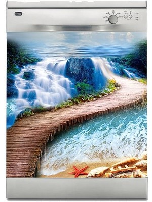Sticker Art Bulaşık Makinesi Sticker Kaplama Beyaz Eşya Kaplama Yol Deniz