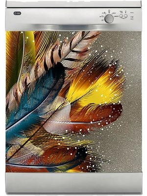 Sticker Art Bulaşık Makinesi Sticker Kaplama Beyaz Eşya Kaplama Modern Tüy