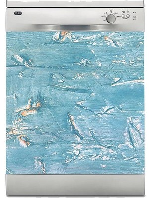 Sticker Art Bulaşık Makinesi Sticker Kaplama Beyaz Eşya Kaplama Blue