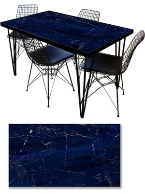 Sticker Art Masa Kaplama Folyosu Mobilya Masa Kaplama Folyoları Lacivert Mermer Desen