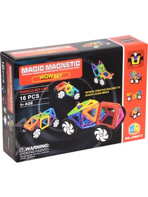 Magic Magnetic 16 Parça Araba Tekerli Magnetik JH6873